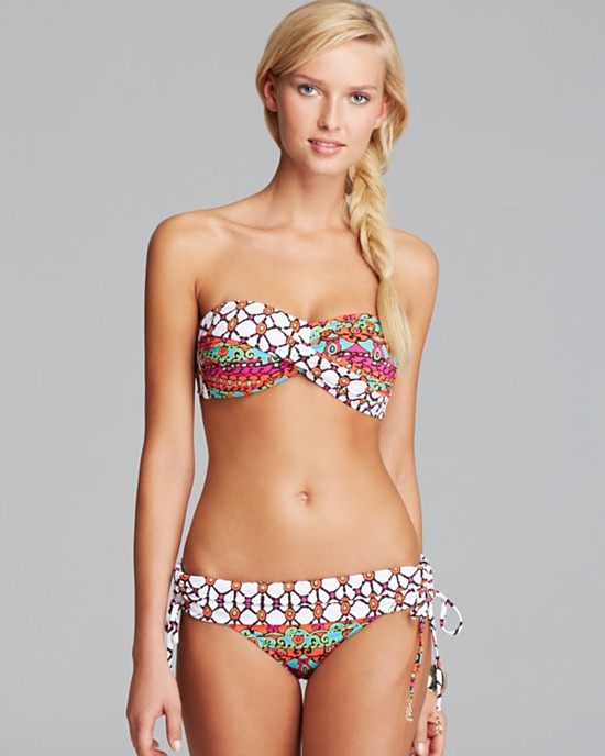 best bathing suits 2014 swim wear bandeau strapless trina turk best swimwear best bikinis best swimsuits 