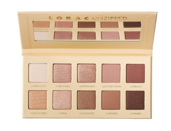 lorac unzipped gold eyeshadow palette